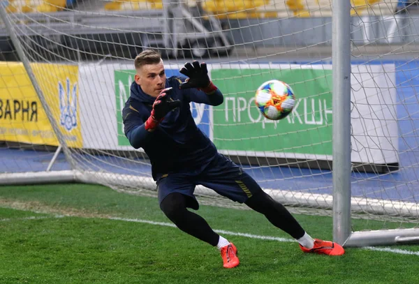 Trainingseinheit der ukrainischen Fußballnationalmannschaft in Kyiw, Ukra — Stockfoto