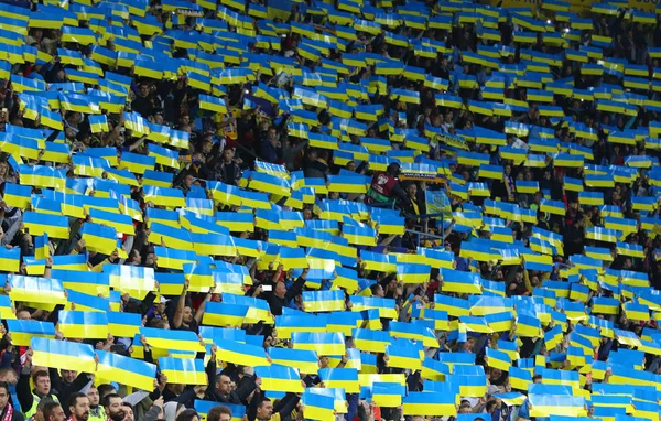 Ποδόσφαιρο Παγκόσμιο Κύπελλο Ποδοσφαίρου 2018 Ουκρανία κατά Τουρκίας στο Χάρκοβο — Φωτογραφία Αρχείου