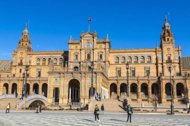 Plaza de Espana (İspanya Meydanı) Seville, Endülüs, İspanya