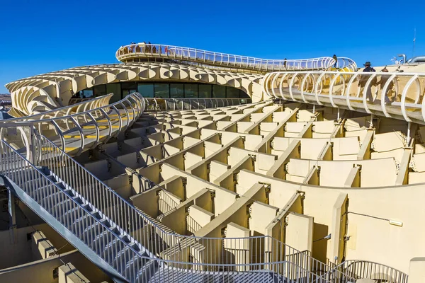 세비야, 안달루시아, 스페인의 메트로폴 파라솔 목조 구조물 — 스톡 사진