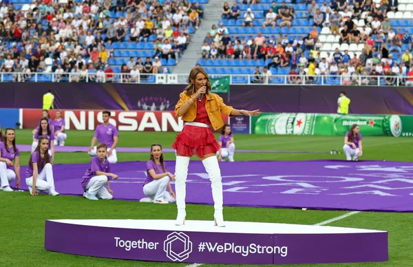 UEFA Liga de Campeones Femenina Final 2018 Wolfsburg v Lyon —  Fotos de Stock