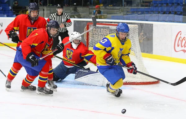 IIHF 2018 ishockey U18 världsmästerskap div 1b — Stockfoto