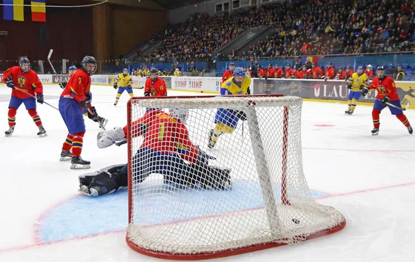 IIHF 2018 Hockey su ghiaccio U18 World Championship Div 1B — Foto Stock