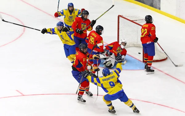 IIHF 2018 Ice Hockey U18 World Championship Div 1B — Stock Photo, Image