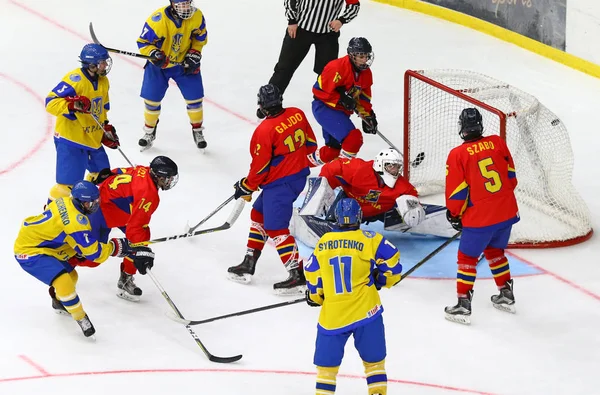 IIHF 2018 χόκεϊ επί πάγου U18 παγκόσμιο πρωτάθλημα Κιρ 1β — Φωτογραφία Αρχείου