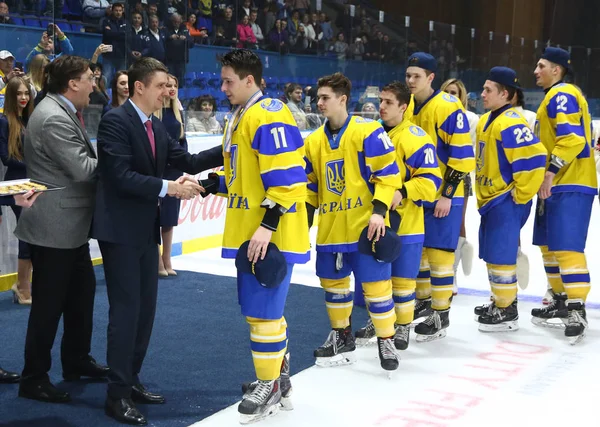 IIHF 2018 Hokej na lodzie U18 Mistrzostwa świata DIV 1b — Zdjęcie stockowe