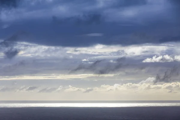 Dramatic sky over Atlantic Ocean coast near Sao Miguel Island, A — Stock Photo, Image