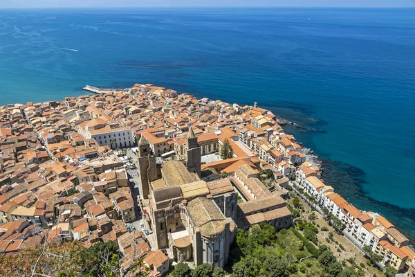 切法卢老镇，西西里岛，意大利的鸟瞰图 — 图库照片