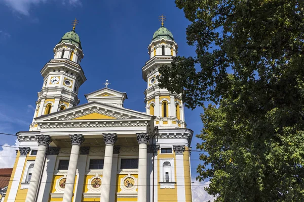 Görög katolikus katedrális Ungvár városban, Ukrajna — Stock Fotó