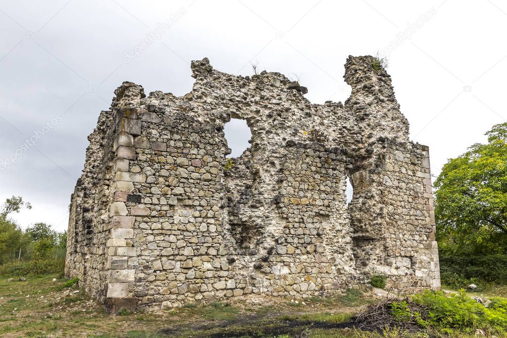 Ruins of Medieval Castle in Seredne village, Ukraine