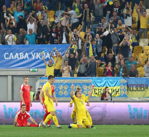 UEFA Euro 2020 runda kwalifikacyjna: Ukraina-Serbia — Zdjęcie stockowe