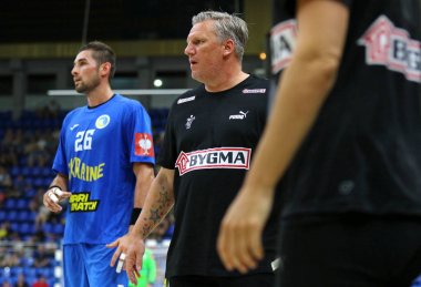 Ehf Euro 2020 Elemeleri hentbol oyunu Ukrayna v Danimarka