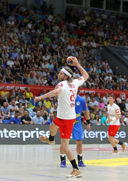 Ehf EM 2020 Qualifikationsspiel Handball Ukraine gegen Dänemark — Stockfoto