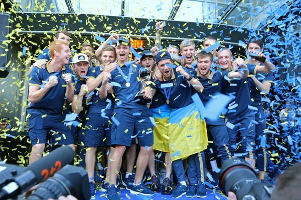 Сборная Украины, победитель чемпионата мира по футболу среди молодёжных команд 2019 — стоковое фото