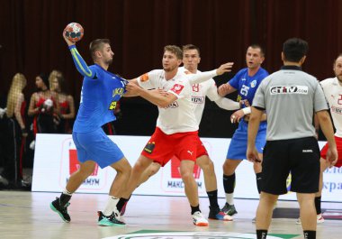 Ehf Euro 2020 Elemeleri hentbol oyunu Ukrayna v Danimarka