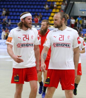Ehf Euro 2020 Elemeleri hentbol oyunu Ukrayna v Danimarka