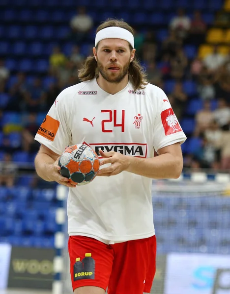 EHF euro 2020 kval handboll spel Ukraina mot Danmark — Stockfoto