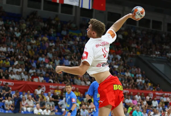 Ehf EM 2020 Qualifikationsspiel Handball Ukraine gegen Dänemark — Stockfoto