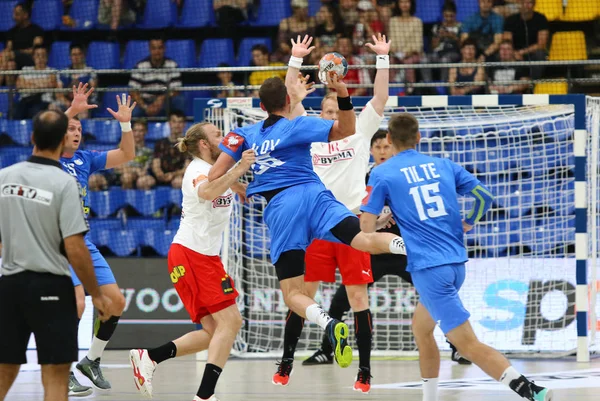 EHF EURO 2020 kwalifikacje meczu piłki ręcznej Ukraina przeciwko Danii — Zdjęcie stockowe