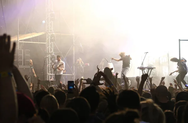 Enter Shikari alternative rock band performs on stage — Stock Photo, Image