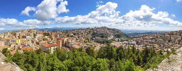 Panoráma-légi kilátás a Enna óvárosra, Szicília, Olaszország — Stock Fotó