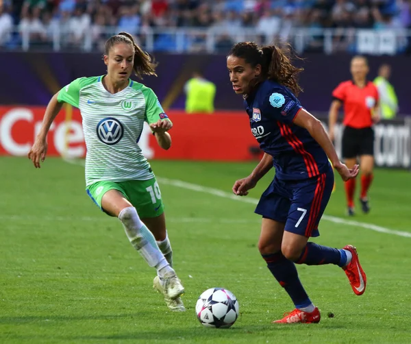 UEFA Liga de Campeones Femenina Final 2018 Wolfsburg v Lyon —  Fotos de Stock