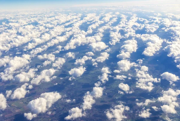 飛行機の窓から空撮 — ストック写真