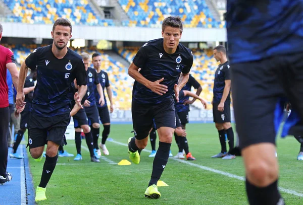 Liga Mistrzów UEFA Dynamo Kijów/klub Brugge. Pociąg przed meczą — Zdjęcie stockowe