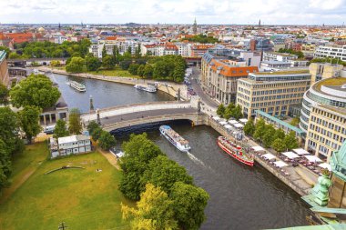 berlin City, Almanya spree Nehri'nin havadan görünümü