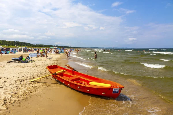 Playa del mar Báltico en la isla Usedom en Swinoujscie, Polonia — Foto de Stock