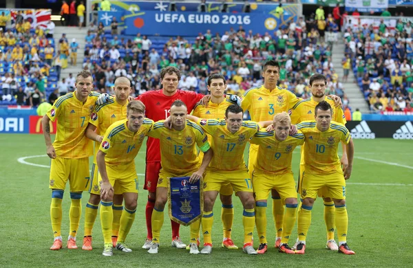 Uefa euro 2016 spiel ukraine gegen nordirland — Stockfoto