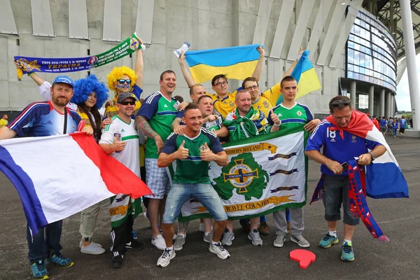 UEFA EURO 2016 game Ukraine v Northern Ireland — Stock Photo, Image