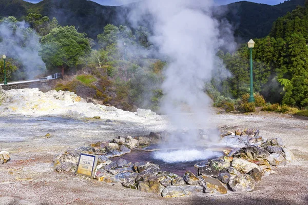 Hot thermal springs in Furnas, Azores, Portugal