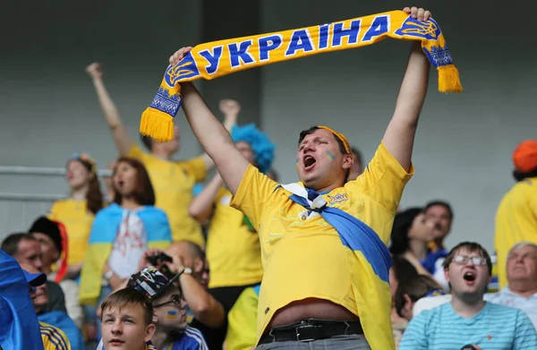 欧足联2016年欧洲杯比赛乌克兰对北爱尔兰 — 图库照片