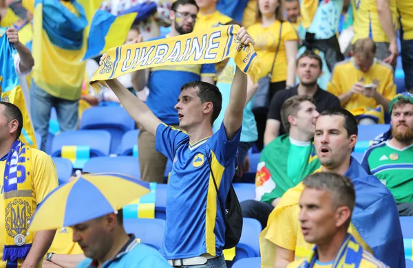 УЄФА Євро 2016 гра Україна v Північна Ірландія — стокове фото