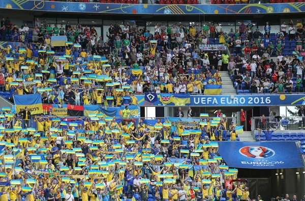 Uefa euro 2016 spiel ukraine gegen nordirland — Stockfoto