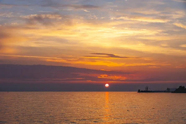 Sunrise over the Balaton lake, Hungary — Stock Photo, Image