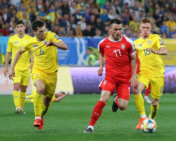 Ronda clasificatoria UEFA EURO 2020: Ucrania - Serbia —  Fotos de Stock