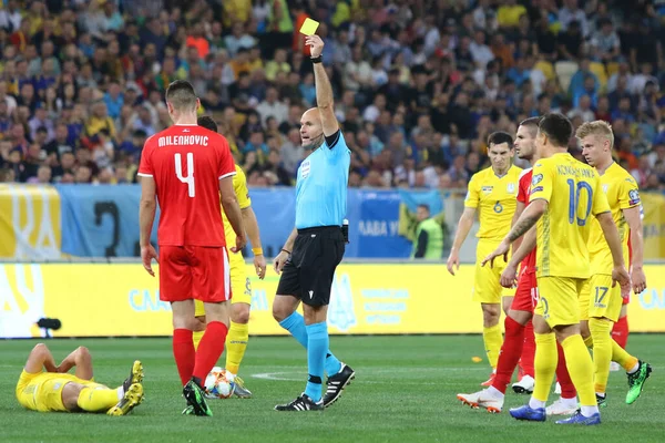 UEFA Euro 2020 runda kwalifikacyjna: Ukraina-Serbia — Zdjęcie stockowe