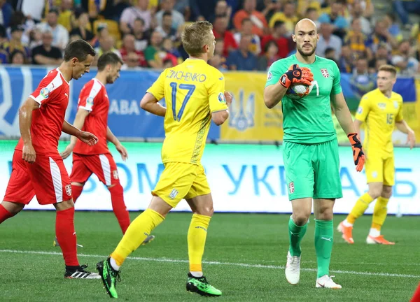 UEFA Euro 2020 runda kwalifikacyjna: Ukraina-Serbia — Zdjęcie stockowe