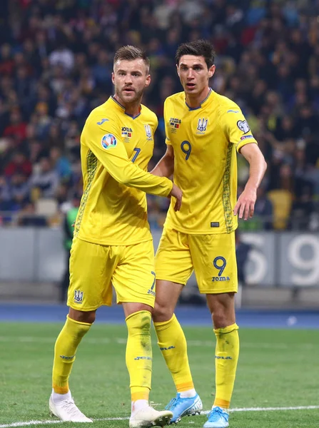 Uefa Euro 2020 runda kwalifikacyjna: Ukraina - Portugalia — Zdjęcie stockowe