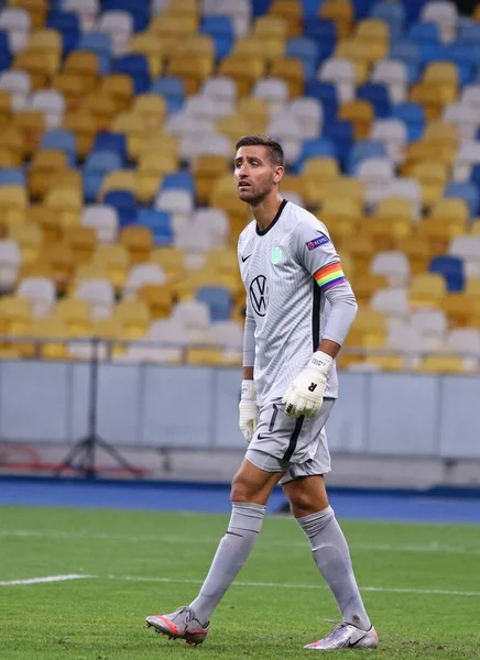 Kyiv Ukraine August 2020 Keeper Koen Casteels Van Vfl Wolfsburg — Stockfoto