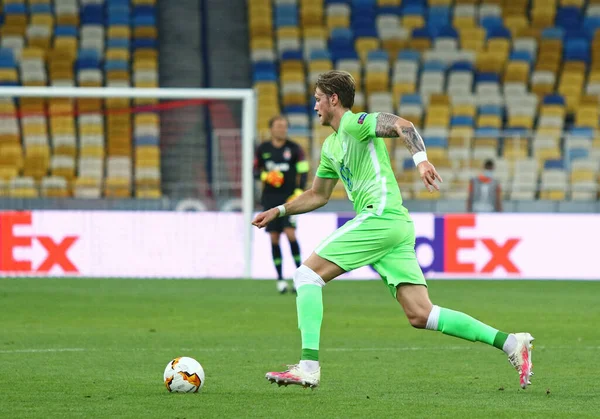 Kyiv Ucrania Agosto 2020 Wout Weghorst Vfl Wolfsburg Corre Durante —  Fotos de Stock