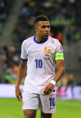 Wroclaw, Poland - September 5, 2025: Kylian Mbappe of France in action during the FIFA World Cup 2026 Qualifying round game against Ukraine at Tarczynski Arena in Wroclaw