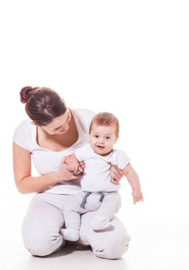 Anne ve bebek oynamak