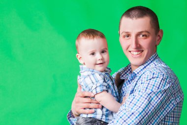 Faher ve bebek portre