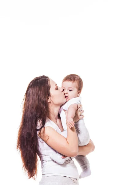 Madre y bebé aislados —  Fotos de Stock