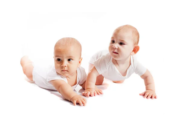 Children isolated on white — Stock Photo, Image