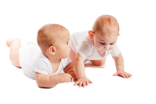 Niños aislados en blanco —  Fotos de Stock