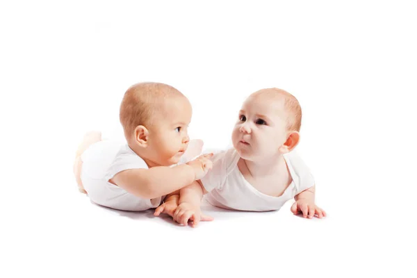 Two babies lying — Stock Photo, Image